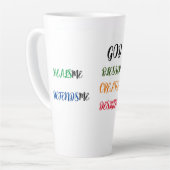 Dieu m'a créé Collection Latte Mug (Angle gauche)