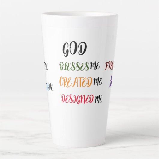 Dieu m'a créé Collection Latte Mug (Devant)