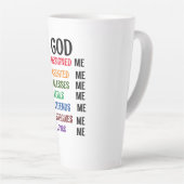 ** Dieu m'a créé** Latte Mug (Angle droit)