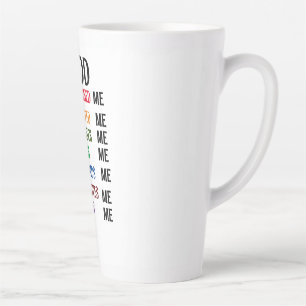 ** Dieu m'a créé** Latte Mug