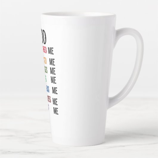 ** Dieu m'a créé** Latte Mug (Droite)