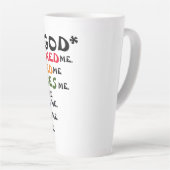 ** Dieu m'a créé** Latte Mug (Angle droit)