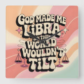 Dieu M'A Fait Libra Décoratif Mur Horloge (Recto)