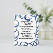 DIEU m'accorde la SÉRÉNITÉ sur une carte postale c (Debout devant)