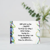 DIEU m'accorde la SÉRÉNITÉ sur une carte postale c (Debout devant)