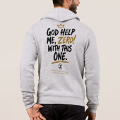 Dieu m'aide, Zéro ! Sweat à capuche zippé pour hom (Dos)