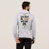 Dieu m'aide, Zéro ! Sweat à capuche zippé pour hom (Dos entier)