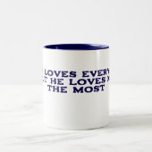 Dieu m'aime Mug de café (humour) (Centre)
