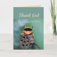 Dieu merci pour les amis comme vous Fun Frog