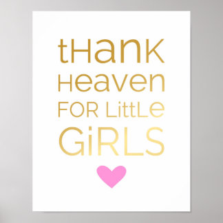 Dieu merci pour les petites filles - Rose - Poster