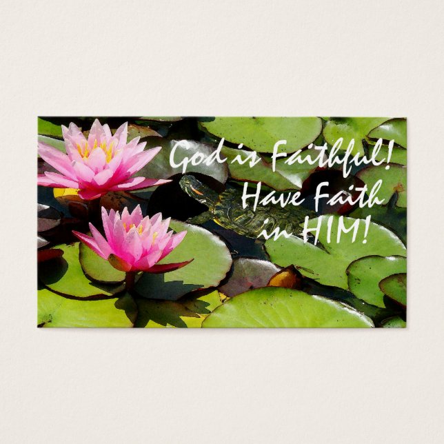 Dieu nénuphar est Fidèle ! Carte (Devant)