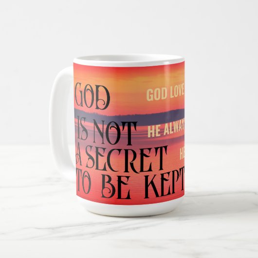 dieu n'est pas un secret à garder Mug (Devant gauche)
