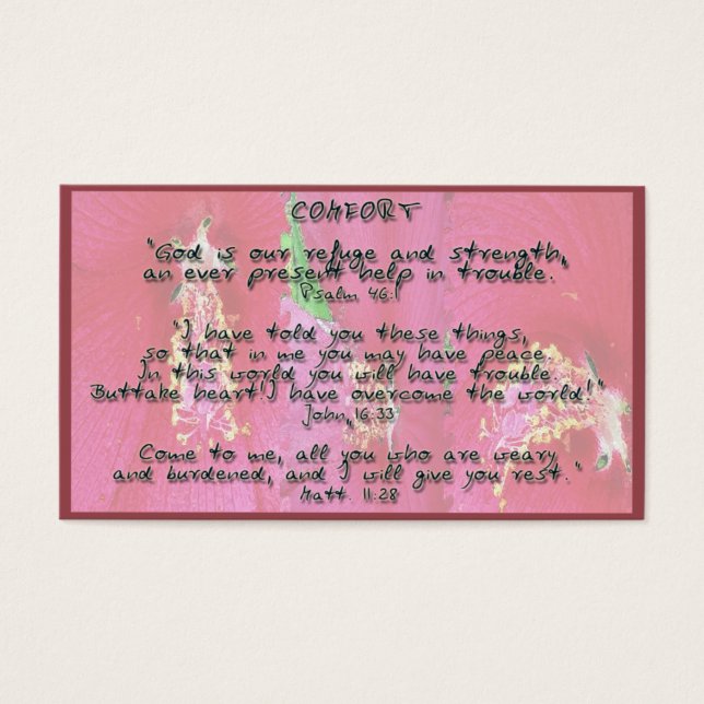 Dieu promet le confort (Devant)