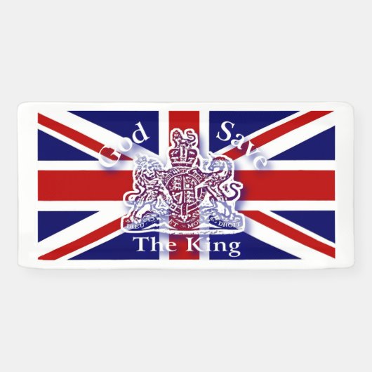 Dieu sauve le roi bannière commémorative (Horizontal)