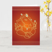 Dieu SriGanesha - carte (Fleur jaune)