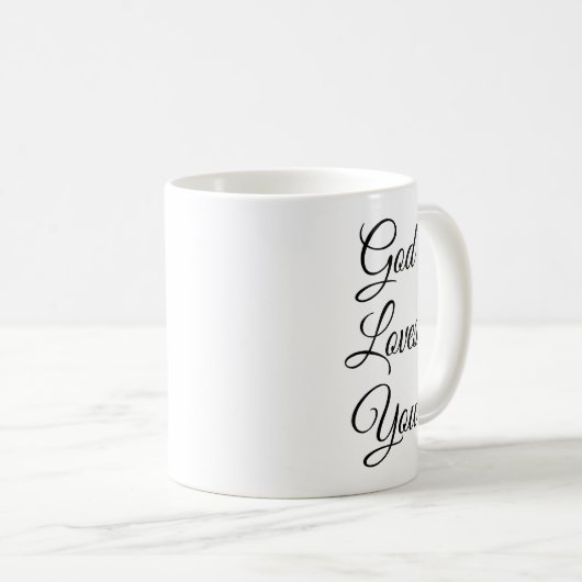 Dieu t'aime Mug (Devant droit)