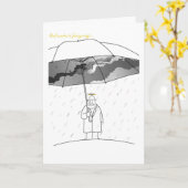 Dieu travaille de manière amusante carte (Fleur jaune)