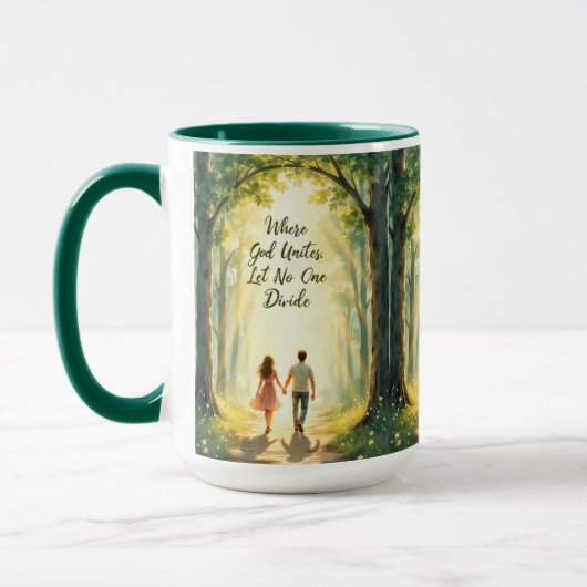 Dieu United Woodland Marriage Mug (Gauche)