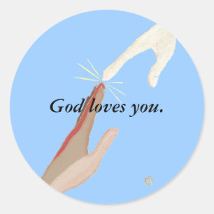 Dieu vous aime Énergie, Stickers Mains Multi-racia
