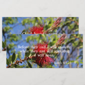 Dieu vous apprend la Bible Verse Carte Plat (Devant / Derrière)