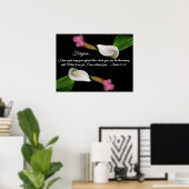 Dieux Aimer Pardonné Calla Lily Fleurs Poster (Bureau à domicile)