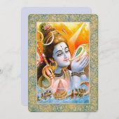 Dieux indiens/Lord Shiva - Carte d'invitation (Devant / Derrière)