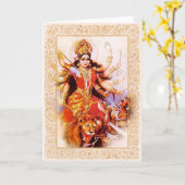Dieux indiens/Ma Durga - Carte de voeux (Fleur jaune)
