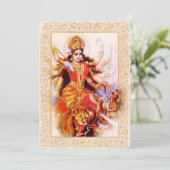 Dieux indiens/Ma Durga - Carte d'invitation (Debout devant)