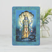 Dieux indiens/Vishnu - Carte d'invitation (Debout devant)