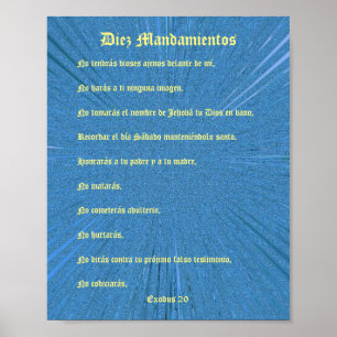 Diez Mandamientos - Aérosol Azul Poster 2