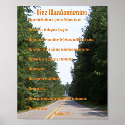 Diez Mandamientos - Camino Celestial Poster (Voorkant)