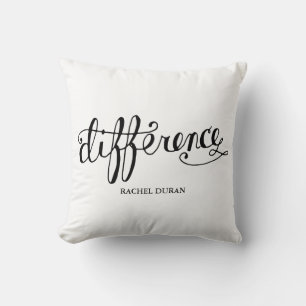 différence de calligraphie coussin