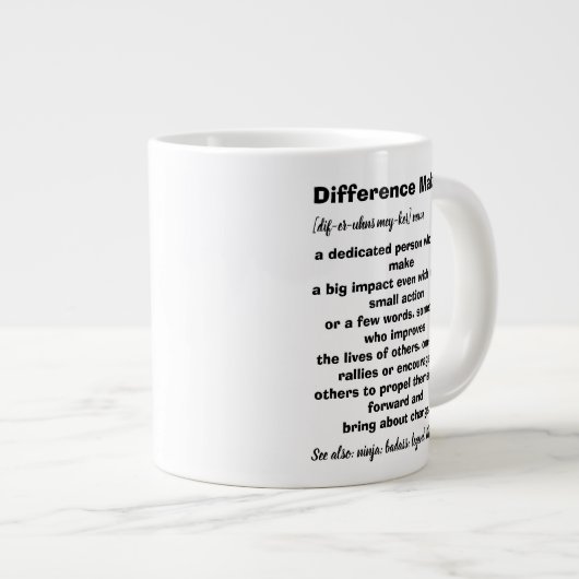 Difference Maker Definition Inspirerend Extra Grote Beker (Voorkant rechts)