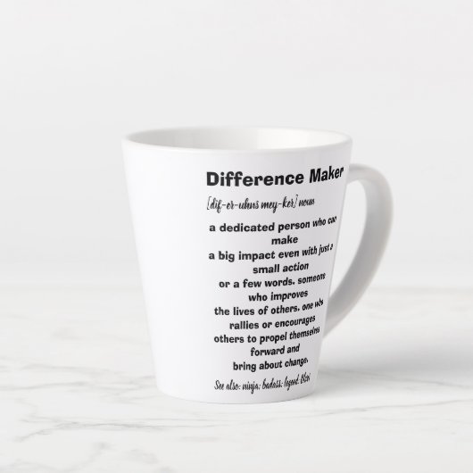 Difference Maker Definition Inspirerend Latte Mok (Rechterhoek)