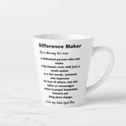 Difference Maker Definition Inspirerend Latte Mok (Rechts)