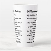 Difference Maker Definition Inspirerend Latte Mok (Voorkant)
