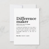 Difference Maker – Inspirerend offerte Bedankkaart (Voorkant)