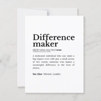 Difference Maker – Inspirerend offerte Briefkaart