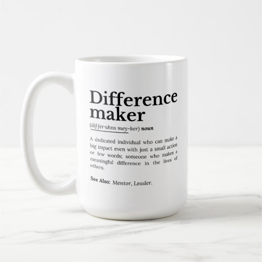 Difference Maker – Inspirerend offerte Koffiemok (Links)