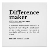 Difference Maker – Inspirerend offerte Perfect Poster (Voorkant)