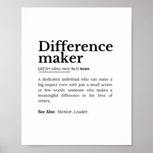 Difference Maker – Inspirerend offerte Poster