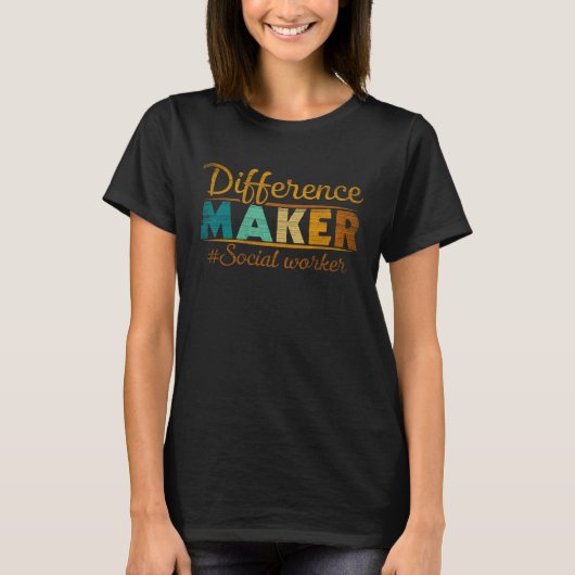 Difference Maker Proud Social Worker 2 T-shirt (Voorkant)