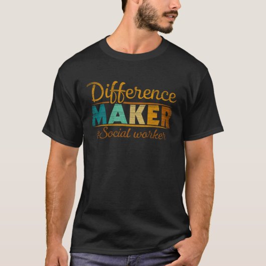 Difference Maker Proud Social Worker 2 T-shirt (Voorkant)