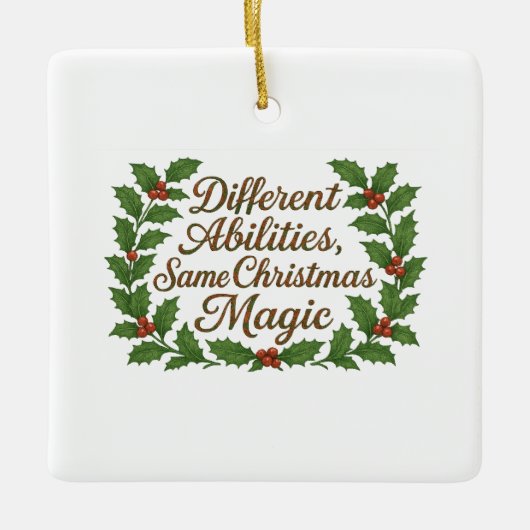Different Abilities, Same Christmas Magic Keramisch Ornament (Voorkant)