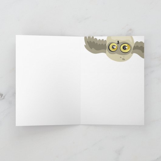 Différent ! Carte de voeux Upside Down Owl (Intérieur)