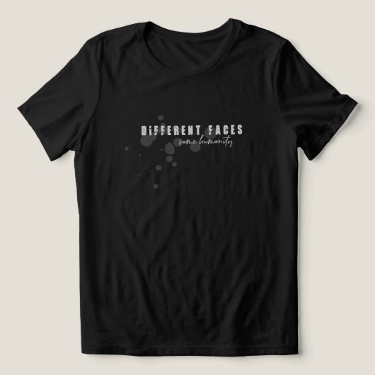 Different Faces Tri-Blend Shirt (Design voorkant)