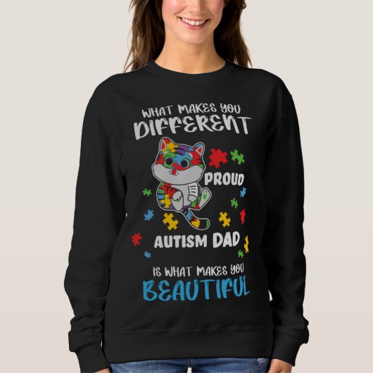 Different Is What Make You Beautiful Proud Autism  Trui (Voorkant)