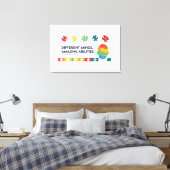 Different Minds Amazing Abilities Awareness Art Canvas Afdruk (Insitu (Slaapkamer))