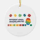 Different Minds Amazing Abilities Awareness Art Keramisch Ornament (Voorkant)