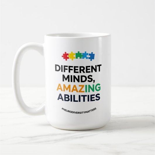 Different Minds Amazing Abilities Awareness Art Koffiemok (Links)